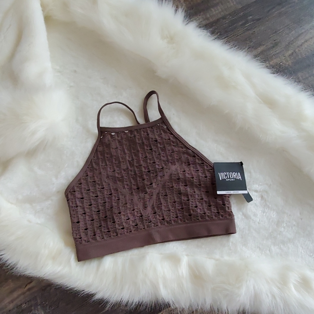 Victoria spot brown bra size L New